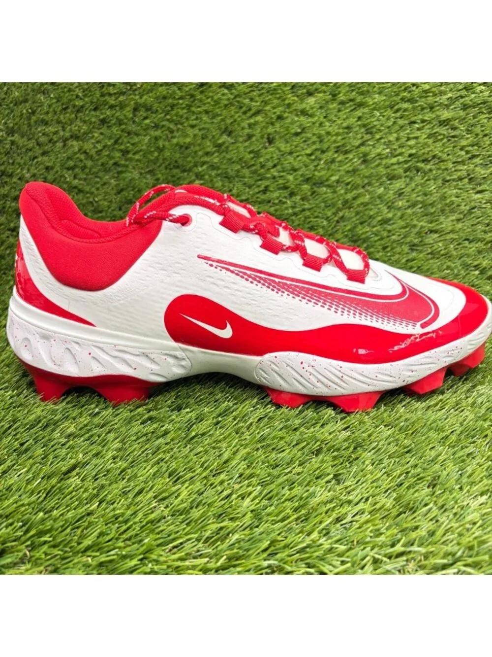 Nike Alpha Huarache Elite 4 Low MCS Mens Size 15 Red Running Baseball Cleats